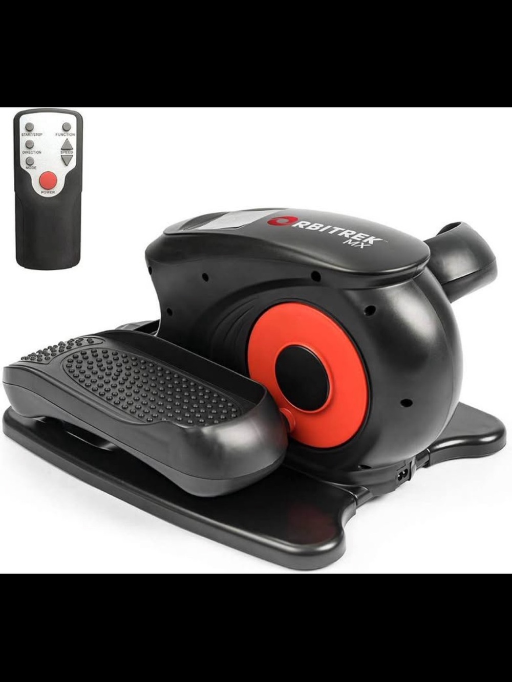 Max Compact Under-Desk Elliptical Trainer - Black/Red